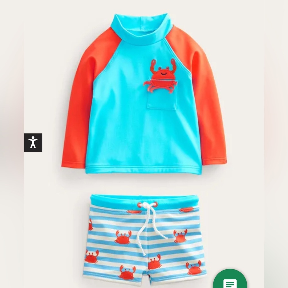 Aqua Crabs Swim Set Size 9-12 Months